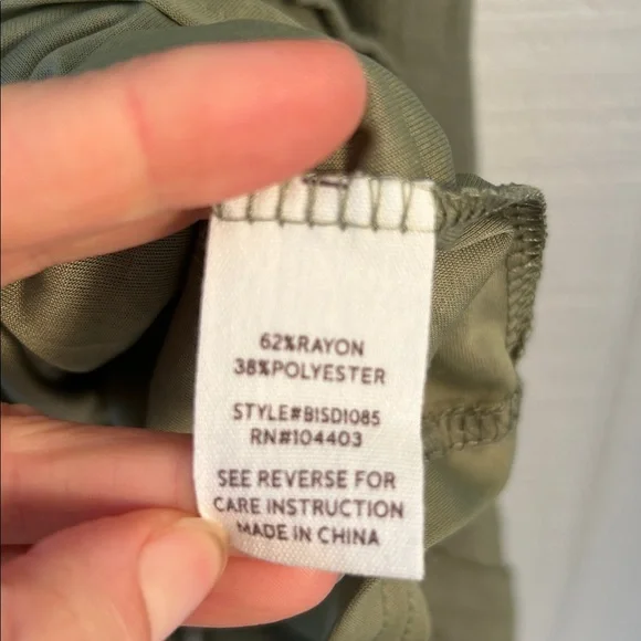 Altar’d State Olive Green Smocked Boho Dress NWT size Small - Picture 7 of 8